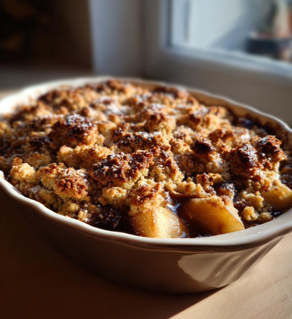 crumble poire chocolat