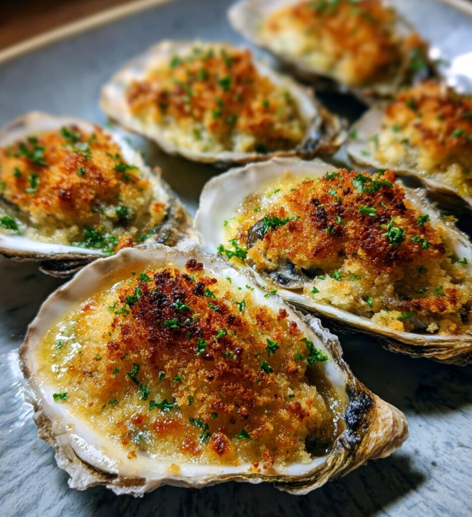huitres gratinees au four