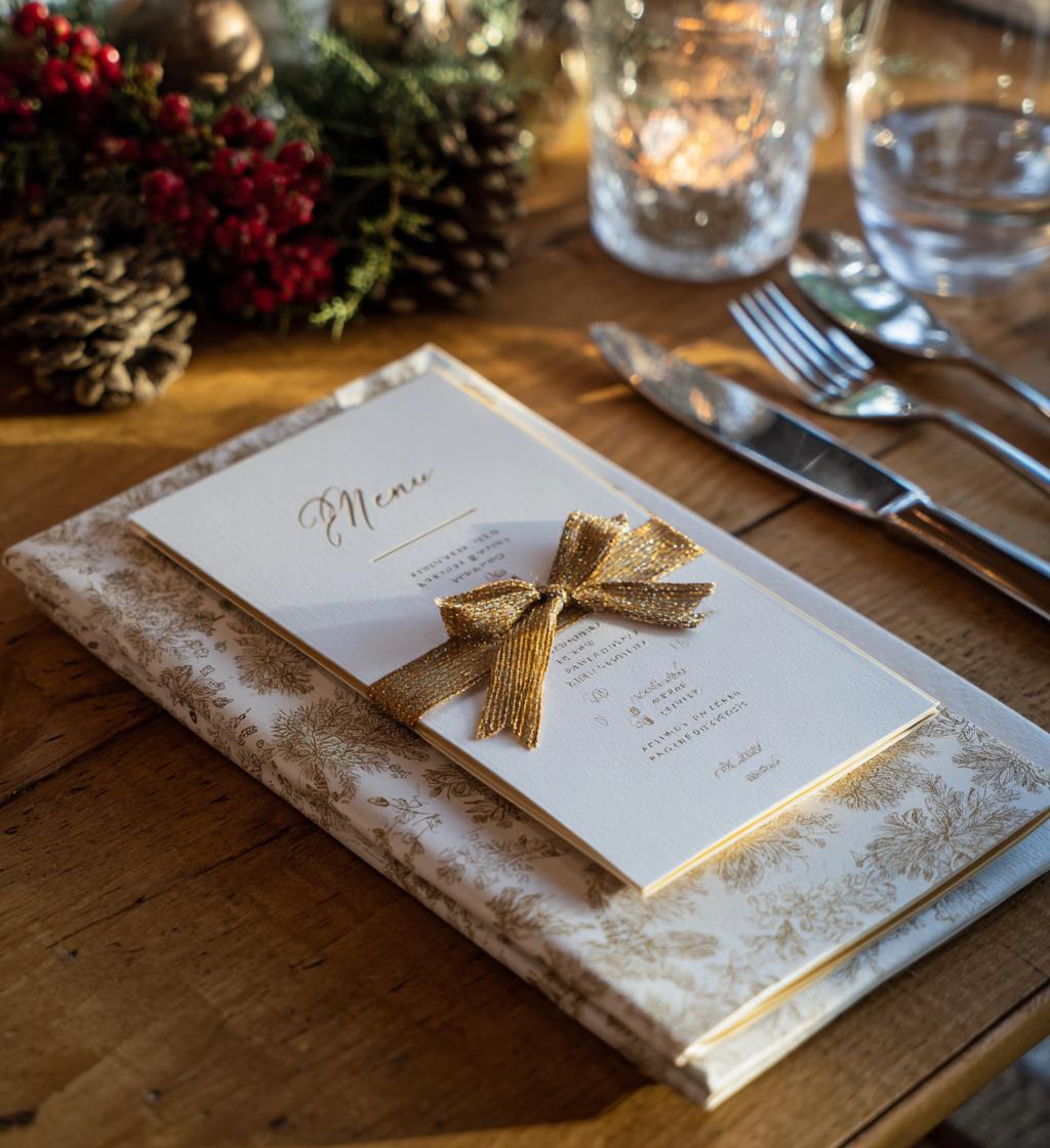 menu noel papier