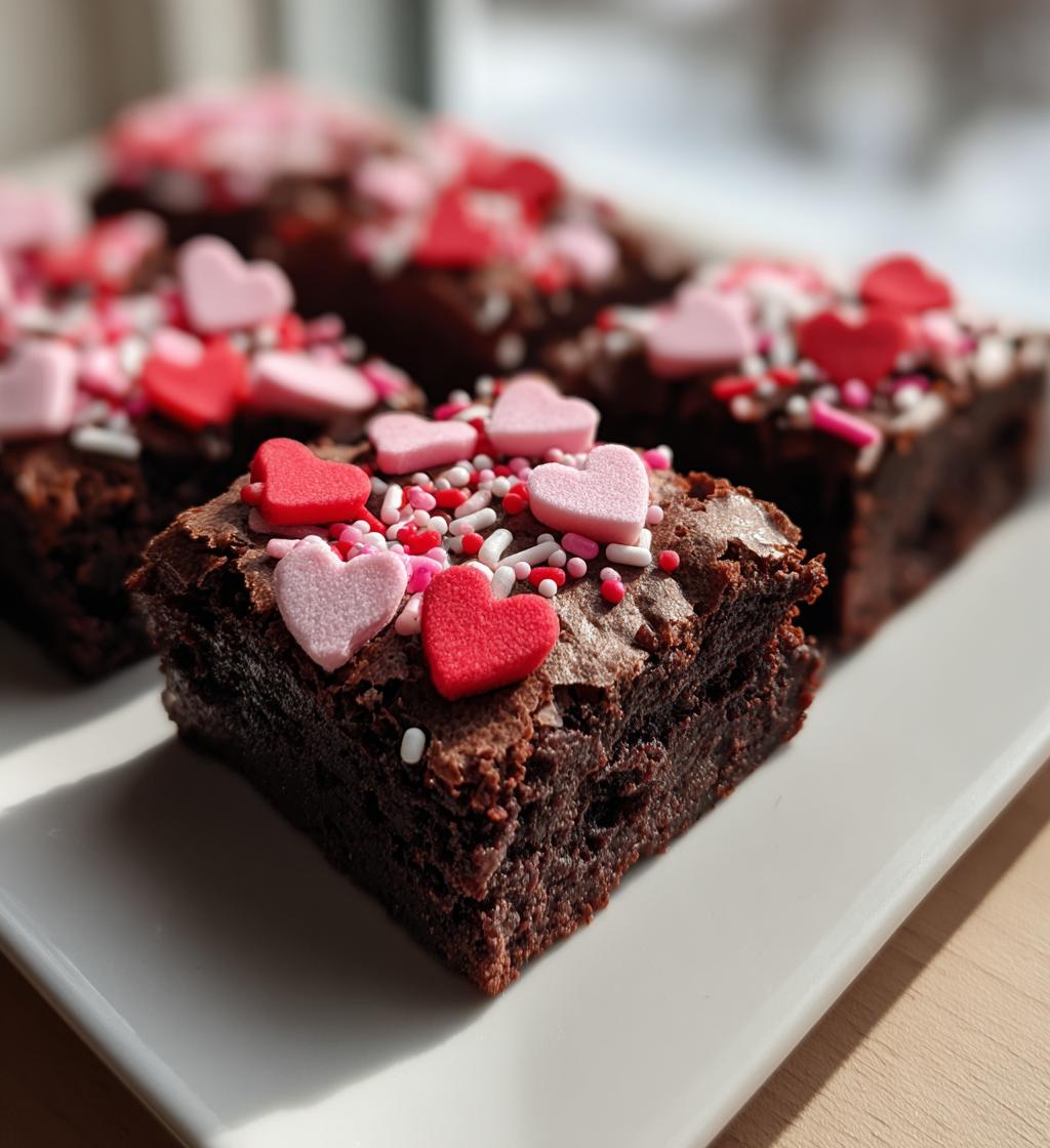 brownies decorados san valentin