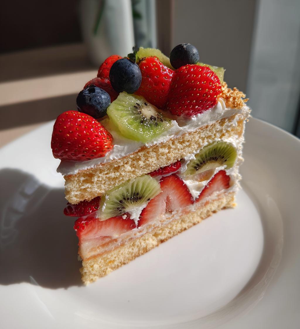 gâteau d'anniversaire aux fruits