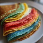 homemade colorful crepes