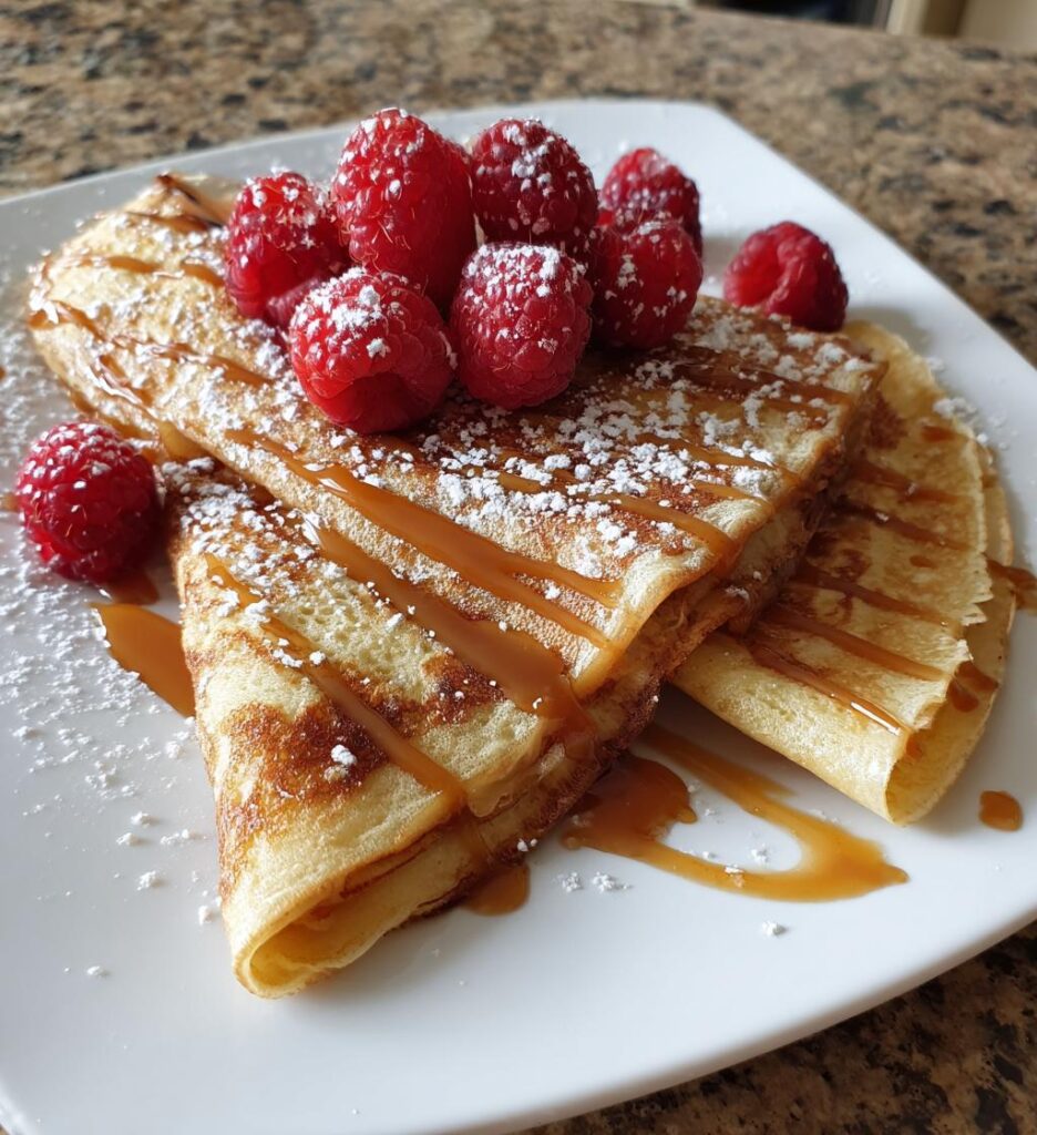 homemade crepes dessert