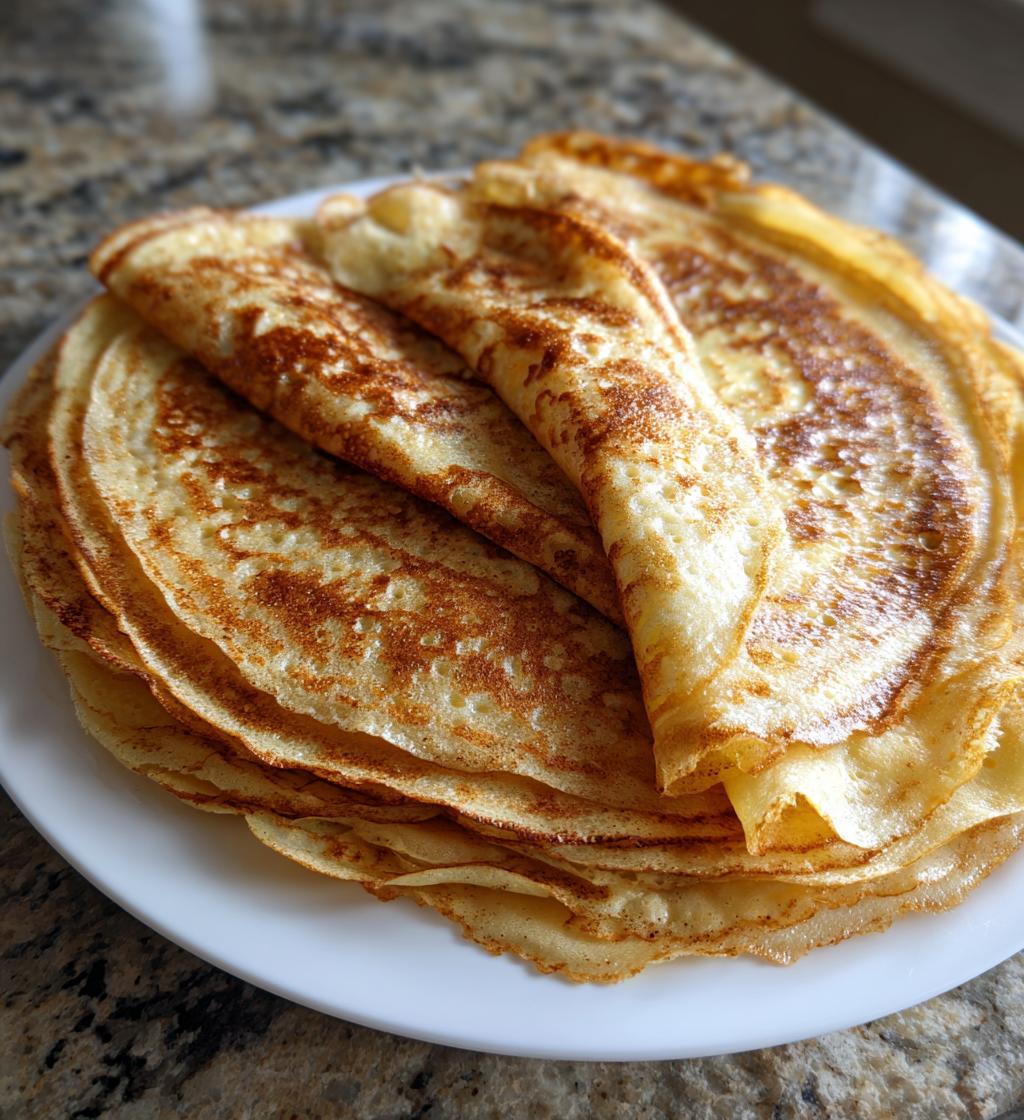 homemade crepes with cinnamon