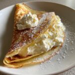homemade crepes with cream