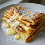 homemade crepes with sauce