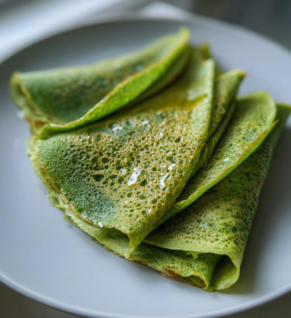 homemade green crepes recipe