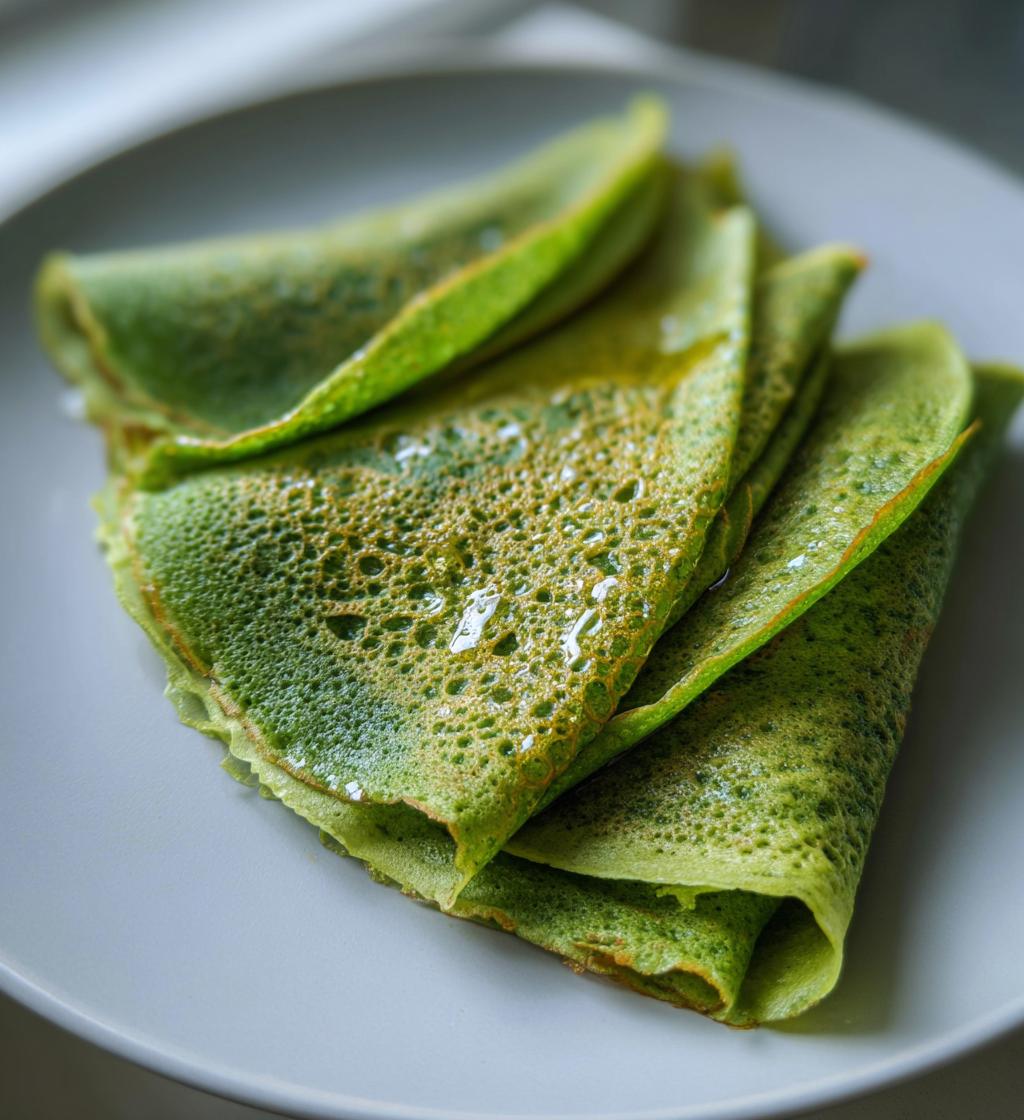 homemade green crepes recipe